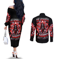 thunder-skull-couples-matching-off-the-shoulder-long-sleeve-dress-and-long-sleeve-button-shirt-never-mistake-my-silence-for-weakness