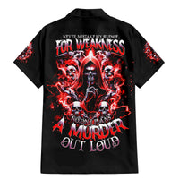 Thunder Skull Family Matching Mermaid Dress and Hawaiian Shirt Never Mistake My Silence For Weakness - Wonder Print Shop