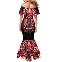 Thunder Skull Family Matching Mermaid Dress and Hawaiian Shirt Never Mistake My Silence For Weakness - Wonder Print Shop