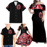 Thunder Skull Family Matching Off Shoulder Maxi Dress and Hawaiian Shirt Never Mistake My Silence For Weakness - Wonder Print Shop
