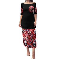 Thunder Skull Family Matching Puletasi Dress and Hawaiian Shirt Never Mistake My Silence For Weakness - Wonder Print Shop