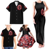 Thunder Skull Family Matching Tank Maxi Dress and Hawaiian Shirt Never Mistake My Silence For Weakness - Wonder Print Shop