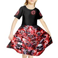 Thunder Skull Kid Short Sleeve Dress Never Mistake My Silence For Weakness - Wonder Print Shop