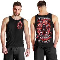 Thunder Skull Men Tank Top Never Mistake My Silence For Weakness - Wonder Print Shop