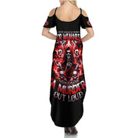 Thunder Skull Summer Maxi Dress Never Mistake My Silence For Weakness - Wonder Print Shop