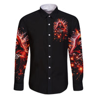 Flame Skull Family Matching Short Sleeve Bodycon Dress and Hawaiian Shirt Of Course I'm Going To Hell Just Pick You Up - Wonder Print Shop