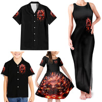 Flame Skull Family Matching Tank Maxi Dress and Hawaiian Shirt Of Course I'm Going To Hell Just Pick You Up - Wonder Print Shop