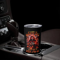 Flame Skull Tumbler Cup Of Course I'm Going To Hell Just Pick You Up - Wonder Print Shop
