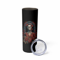 Day of Dead Lady Skinny Tumbler Sugar Skull Rose Lady - Wonder Print Shop