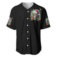 Christmas Skull Baseball Jersey On The Naughty List I Regret Nothing - Wonder Print Shop