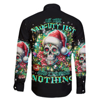 Christmas Skull Family Matching Mermaid Dress and Hawaiian Shirt On The Naughty List I Regret Nothing - Wonder Print Shop