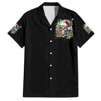 Christmas Skull Hawaiian Shirt On The Naughty List I Regret Nothing - Wonder Print Shop