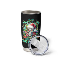 Christmas Skull Tumbler Cup On The Naughty List I Regret Nothing - Wonder Print Shop