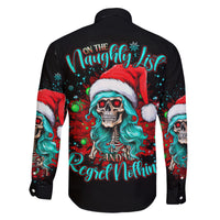 Christmas Skull Lady Family Matching Summer Maxi Dress and Hawaiian Shirt On The Naughty List I Regret Nothing - Wonder Print Shop
