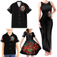 Christmas Skull Lady Family Matching Tank Maxi Dress and Hawaiian Shirt On The Naughty List I Regret Nothing - Wonder Print Shop