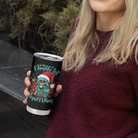 Christmas Skull Lady Tumbler Cup On The Naughty List I Regret Nothing - Wonder Print Shop