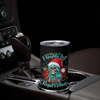 Christmas Skull Lady Tumbler Cup On The Naughty List I Regret Nothing - Wonder Print Shop