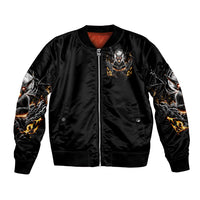 Demon Skull Bomber Jacket One Day I Gonna Say Fuck It All - Wonder Print Shop