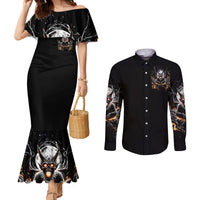 demon-skull-couples-matching-mermaid-dress-and-long-sleeve-button-shirt-one-day-i-gonna-say-fuck-it-all