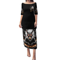 Demon Skull Family Matching Puletasi Dress and Hawaiian Shirt One Day I Gonna Say Fuck It All - Wonder Print Shop