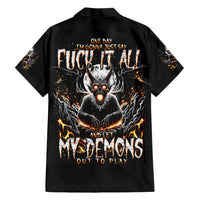 Demon Skull Hawaiian Shirt One Day I Gonna Say Fuck It All - Wonder Print Shop