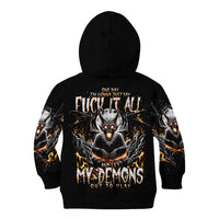 Demon Skull Kid Hoodie One Day I Gonna Say Fuck It All - Wonder Print Shop