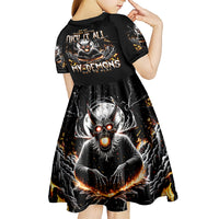 Demon Skull Kid Short Sleeve Dress One Day I Gonna Say Fuck It All - Wonder Print Shop