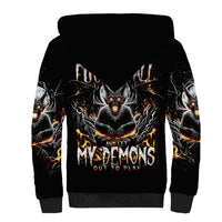 Demon Skull Sherpa Hoodie One Day I Gonna Say Fuck It All - Wonder Print Shop