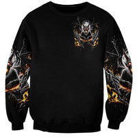 Demon Skull Sweatshirt One Day I Gonna Say Fuck It All - Wonder Print Shop