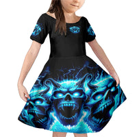 Demon Skull Family Matching Mermaid Dress and Hawaiian Shirt One Day I Gonna Say Fuck It All - Wonder Print Shop