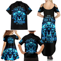 Demon Skull Family Matching Summer Maxi Dress and Hawaiian Shirt One Day I Gonna Say Fuck It All - Wonder Print Shop