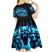 Demon Skull Kid Short Sleeve Dress One Day I Gonna Say Fuck It All - Wonder Print Shop