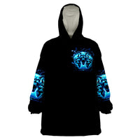 Demon Skull Wearable Blanket Hoodie One Day I Gonna Say Fuck It All - Wonder Print Shop