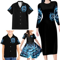 Thunder Skull Family Matching Long Sleeve Bodycon Dress and Hawaiian Shirt You My Friend Should Have Been Swallowed - Wonder Print Shop