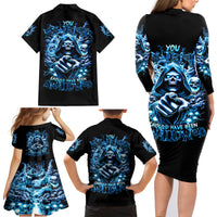Thunder Skull Family Matching Long Sleeve Bodycon Dress and Hawaiian Shirt You My Friend Should Have Been Swallowed - Wonder Print Shop