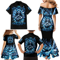 Thunder Skull Family Matching Mermaid Dress and Hawaiian Shirt You My Friend Should Have Been Swallowed - Wonder Print Shop