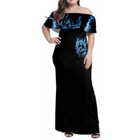 Thunder Skull Family Matching Off Shoulder Maxi Dress and Hawaiian Shirt You My Friend Should Have Been Swallowed - Wonder Print Shop