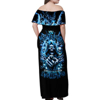 Thunder Skull Family Matching Off Shoulder Maxi Dress and Hawaiian Shirt You My Friend Should Have Been Swallowed - Wonder Print Shop