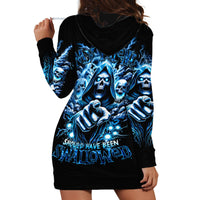 Thunder Skull Hoodie Dress You My Friend Should Have Been Swallowed - Wonder Print Shop