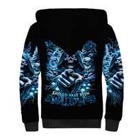 Thunder Skull Sherpa Hoodie You My Friend Should Have Been Swallowed - Wonder Print Shop