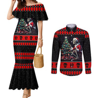 christmas-skull-couples-matching-mermaid-dress-and-long-sleeve-button-shirt-santa-skull-prepairing-for-christmas