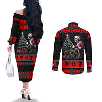 christmas-skull-couples-matching-off-the-shoulder-long-sleeve-dress-and-long-sleeve-button-shirt-santa-skull-prepairing-for-christmas