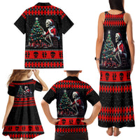 Christmas Skull Family Matching Tank Maxi Dress and Hawaiian Shirt Santa Skull Prepairing For Christmas - Wonder Print Shop