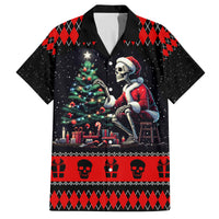 Christmas Skull Family Matching Tank Maxi Dress and Hawaiian Shirt Santa Skull Prepairing For Christmas - Wonder Print Shop