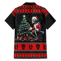 Christmas Skull Hawaiian Shirt Santa Skull Prepairing For Christmas - Wonder Print Shop