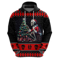 Christmas Skull Hoodie Santa Skull Prepairing For Christmas - Wonder Print Shop