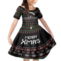 Christmas Skull Family Matching Mermaid Dress and Hawaiian Shirt Santa Skull Jumps In Parachute - Wonder Print Shop