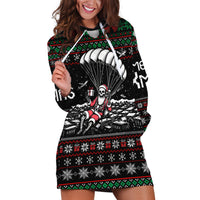 Christmas Skull Hoodie Dress Santa Skull Jumps In Parachute - Wonder Print Shop