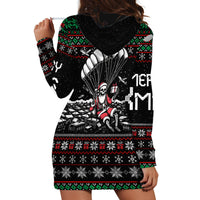 Christmas Skull Hoodie Dress Santa Skull Jumps In Parachute - Wonder Print Shop