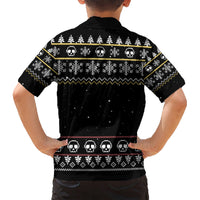 Christmas Skull Kid Hawaiian Shirt Santa Skull Ride Motorbike - Wonder Print Shop